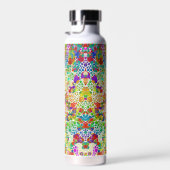 カラフルなドット渦巻き手描きペイント 2 ウォーターボトル (右面)