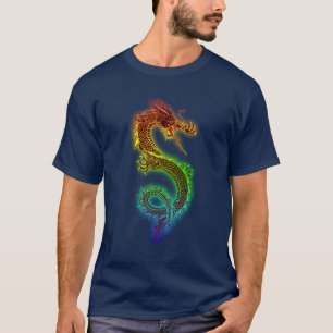 カラフルなドラゴン Tシャツ