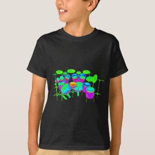 カラフルなドラムキット Tシャツ