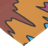 カラフルなドリップ模様のトリピーなストライプパターン テーブルクロス (アングル)