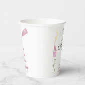 カラフルなドリンクとボトルの退職パーティー 紙コップ (右)