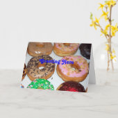 カラフルなドーナツの挨拶状 カード (黄色い花)