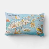 カラフルなニューヨーク州ロングアイランド ランバークッション (裏面)