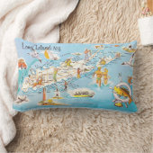 カラフルなニューヨーク州ロングアイランド ランバークッション (ブランケット)