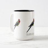 カラフルなニワトリ ツートーンマグカップ (正面左)