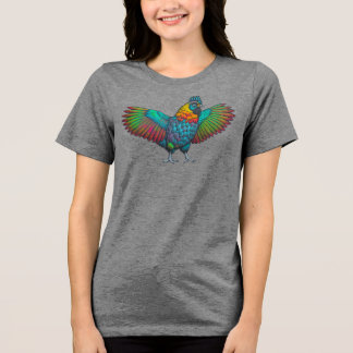 カラフルなニワトリ トライブレンドTシャツ
