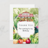 カラフルなニンジンの農場市場誕生日 サンキューカード (正面/裏面)