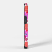 カラフルなネオンのモダンな花柄 iPhoneケース (右側面)