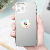 カラフルなネオンの星で大好きなママを表現 シール (スマートフォン)