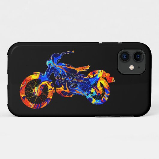 カラフルなネオンカラーのバイクミックスペイント Case-Mate iPhoneケース (裏面(横))
