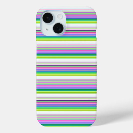 カラフルなネオンストライプのデザイン Case-Mate iPhoneケース (裏面)