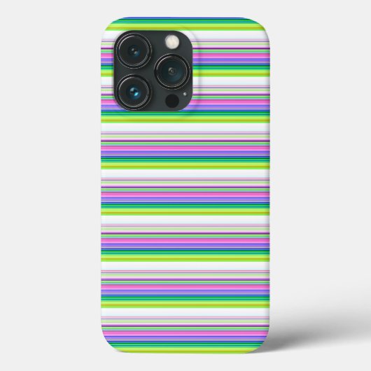 カラフルなネオンストライプのデザイン Case-Mate iPhoneケース (裏面)
