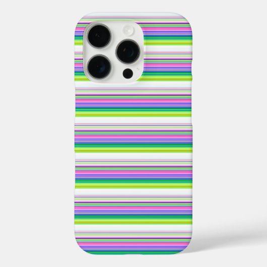 カラフルなネオンストライプのデザイン Case-Mate iPhoneケース (裏面)