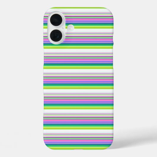 カラフルなネオンストライプのデザイン Case-Mate iPhoneケース (裏面)