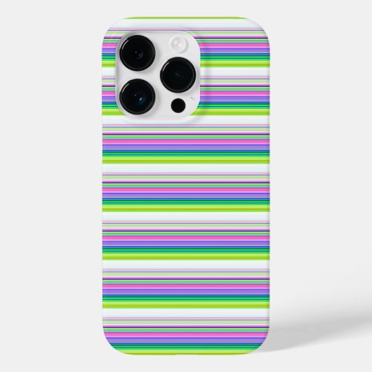 カラフルなネオンストライプのデザイン Case-Mate iPhoneケース (裏面)