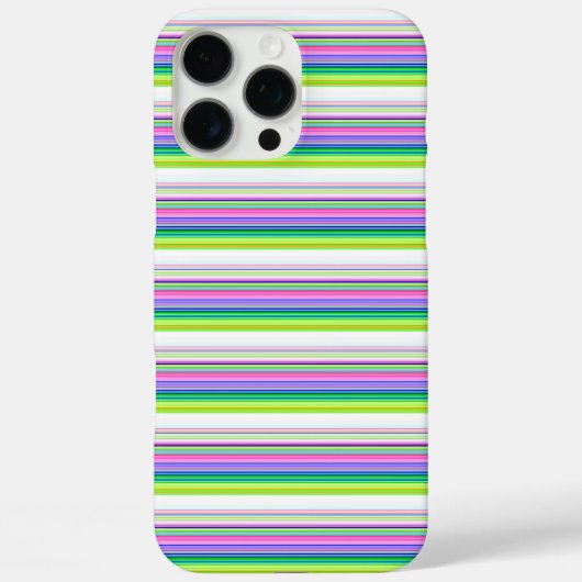 カラフルなネオンストライプのデザイン Case-Mate iPhoneケース (裏面)