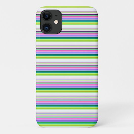 カラフルなネオンストライプのデザイン Case-Mate iPhoneケース (裏面)