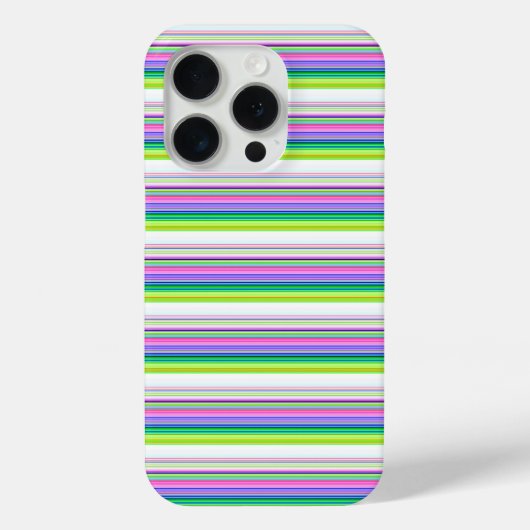 カラフルなネオンストライプのデザイン Case-Mate iPhoneケース (裏面)