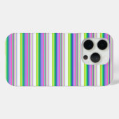 カラフルなネオンストライプのデザイン Case-Mate iPhoneケース (裏面 (横))