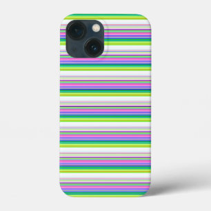カラフルなネオンストライプ iPhone 13 MINIケース