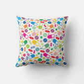 カラフルなネオン薬剤パターン クッション (裏面)
