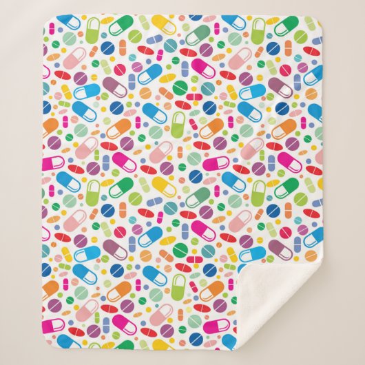 カラフルなネオン薬剤パターン シェルパブランケット (正面)