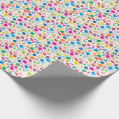 カラフルなネオン薬剤パターン ラッピングペーパー (角)