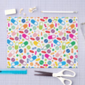 カラフルなネオン薬剤パターン 薄葉紙 (クラフト)