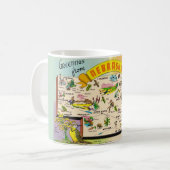 カラフルなネブラスカ地図 コーヒーマグカップ (正面左)