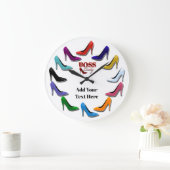 カラフルなハイヒールの靴の柱時計 ラージ壁時計 (ホーム)