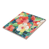 カラフルなハイビスカスパターン タイル (側面)