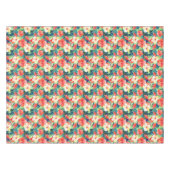 カラフルなハイビスカスパターン テーブルクロス (正面(横))