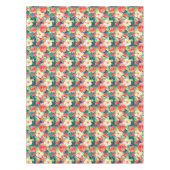 カラフルなハイビスカスパターン テーブルクロス (正面)