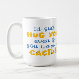 カラフルなハグのバレンタイン カクタス コーヒーマグカップ