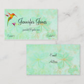 カラフルなハチドリの名刺 名刺 (正面/裏面)