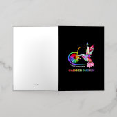 カラフルなハチドリ　どんな色のがんも嫌い 箔グリーティングカード (外側レイダウン)