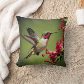 カラフルなハチドリ クッション (ブランケット)