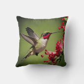 カラフルなハチドリ クッション (裏面)