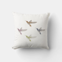 カラフルなハチドリ クッション