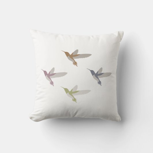 カラフルなハチドリ クッション (正面)