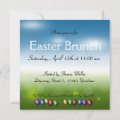 カラフルなハッピーイースターの卵 招待状 (裏面)