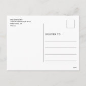 カラフルなハッピーイースター 紫の蝶々と卵 シーズンポストカード (裏面)