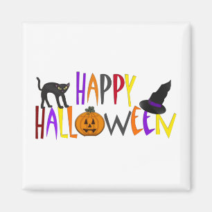 カラフルなハッピーハローウィン マグネット