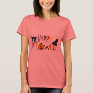 カラフルなハッピーハローウィン Tシャツ
