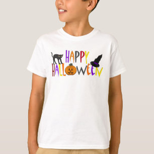 カラフルなハッピーハローウィン Tシャツ
