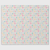 カラフルなハッピーバースデー ラッピングペーパー (フラット)