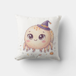 カラフルなハロウィンのふわふわクモちゃん魔女の帽子 クッション