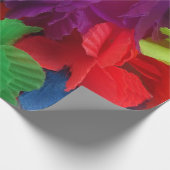 カラフルなハワイアン ルアウパーティー レイ 花輪 フラワーズ ラッピングペーパー (角)