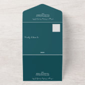 カラフルなハンガリー様式のカリコサイの花  オールインワン招待状 (外側)