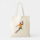 カラフルなハンドボール選手 トートバッグ (裏面)